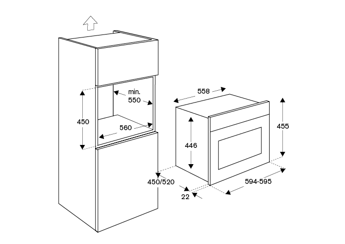 60x45cm microonde combinato, display TFT | Bertazzoni